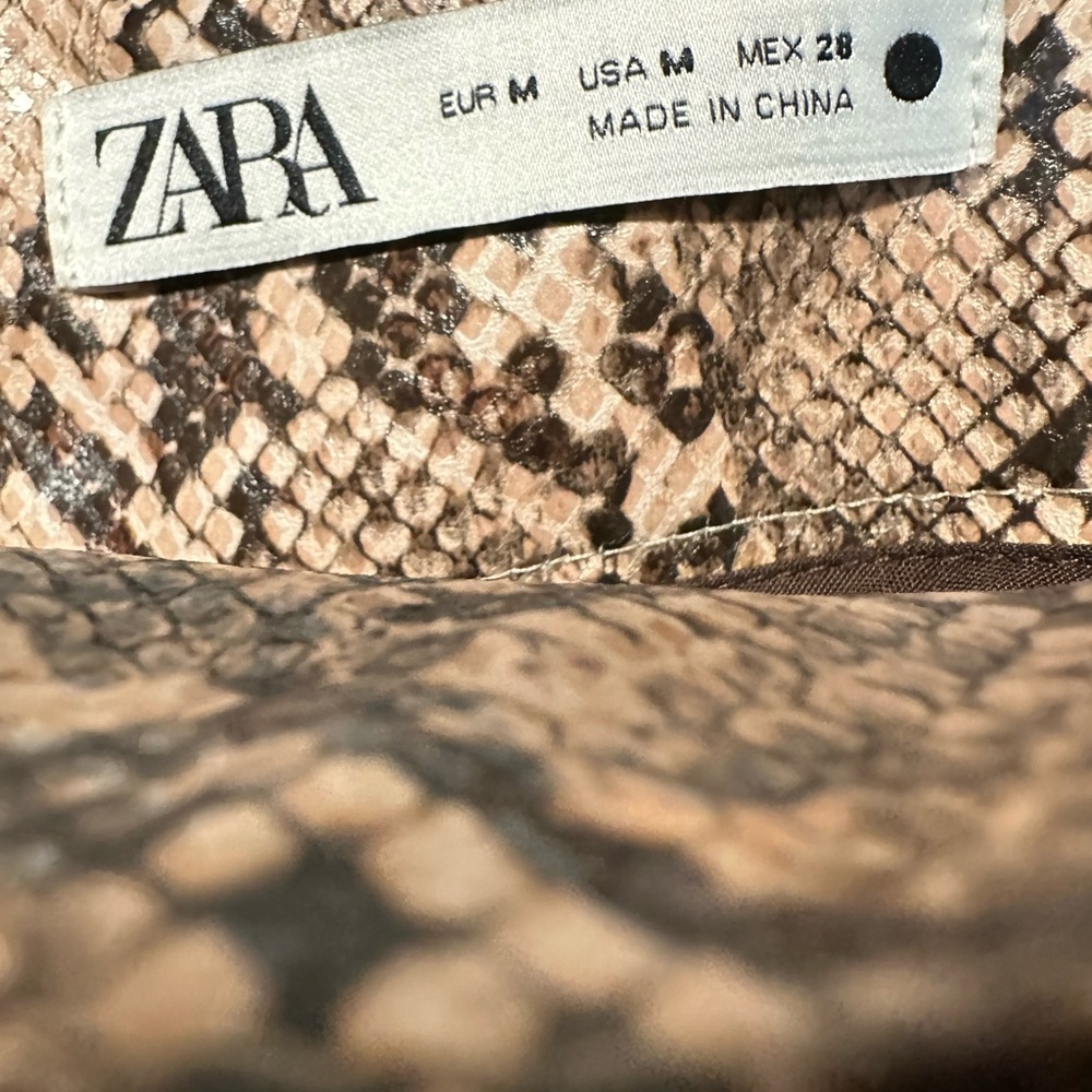 Zara Snake Print Front Slit Midi Skirt - Picture 6 of 9